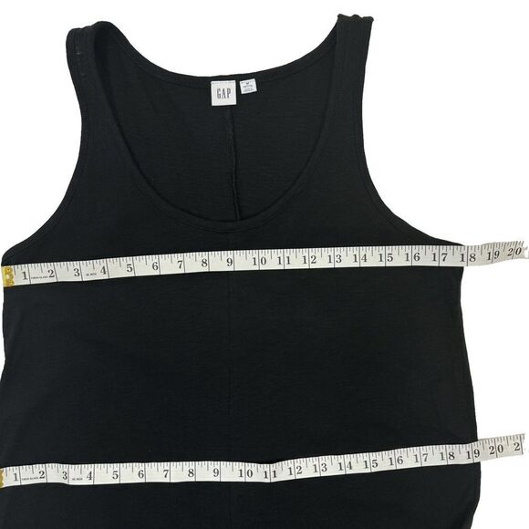 GAP Midi Tank Dress Size PM Black Scoop Neck Sundress Cotton Beachy NWOT - Picture 6 of 11